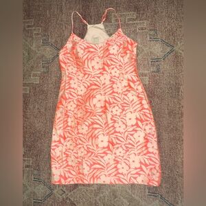 J crew neon pink & cream Racerback mini party summer evening dress